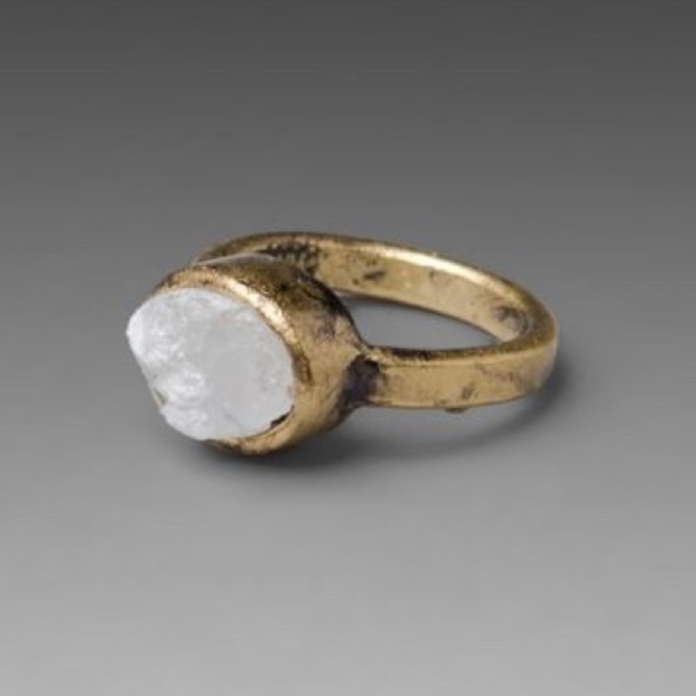 LOW LUV X ERIN WASSON rough crystal gold ring